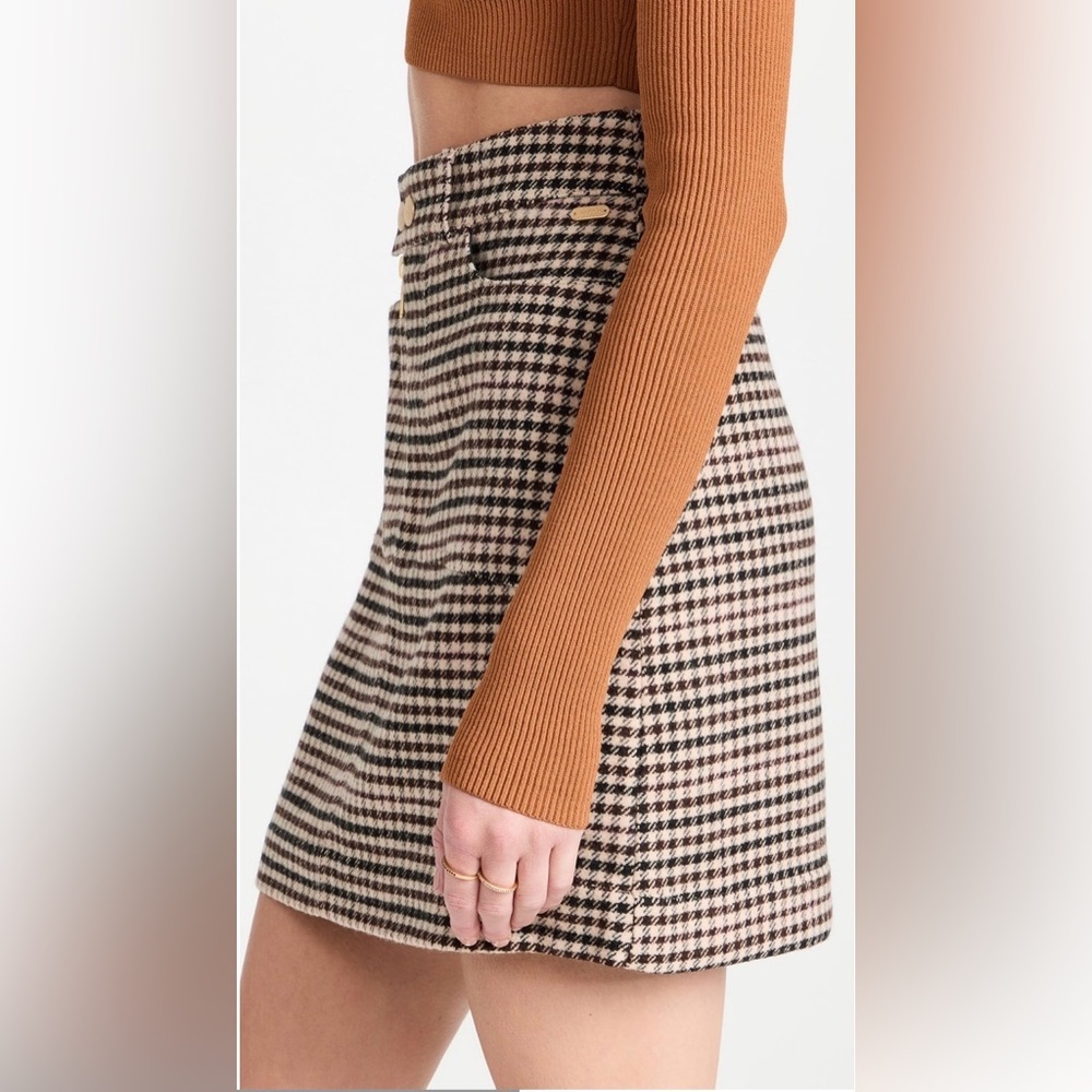 Scotch & Soda Miniskirt In Heritage Check Brown . Size L - Picture 7 of 15
